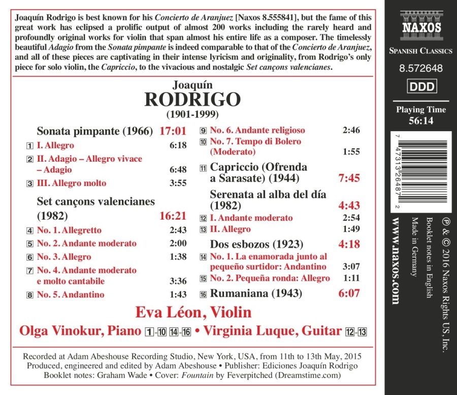 Rodrigo: Chamber Music with Violin - slide-1