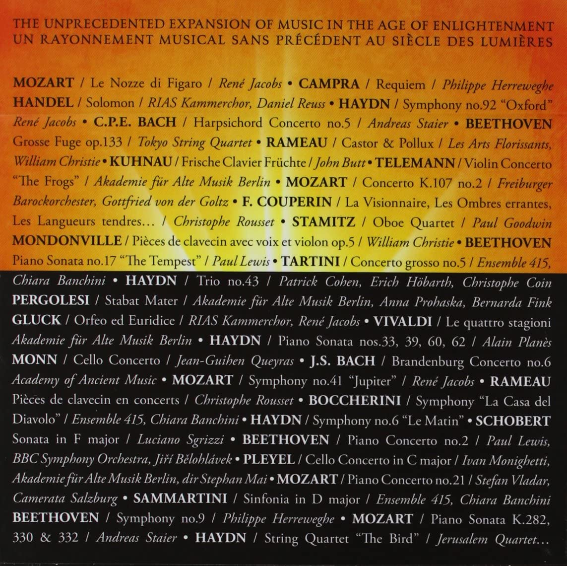 LUMIERES - muzyka wieku oświecenia - od Vivaldiego do Beethovena, m.in. Mozart: Le Nozze di Figaro, Gluck: Orfeo ed Euridice, Rameau: Castor & Pollux, Handel: Solomon - kompletne nagrania - slide-1