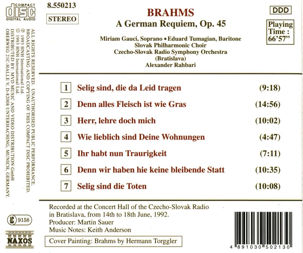 BRAHMS: A German Requiem, Op. 45 - slide-1