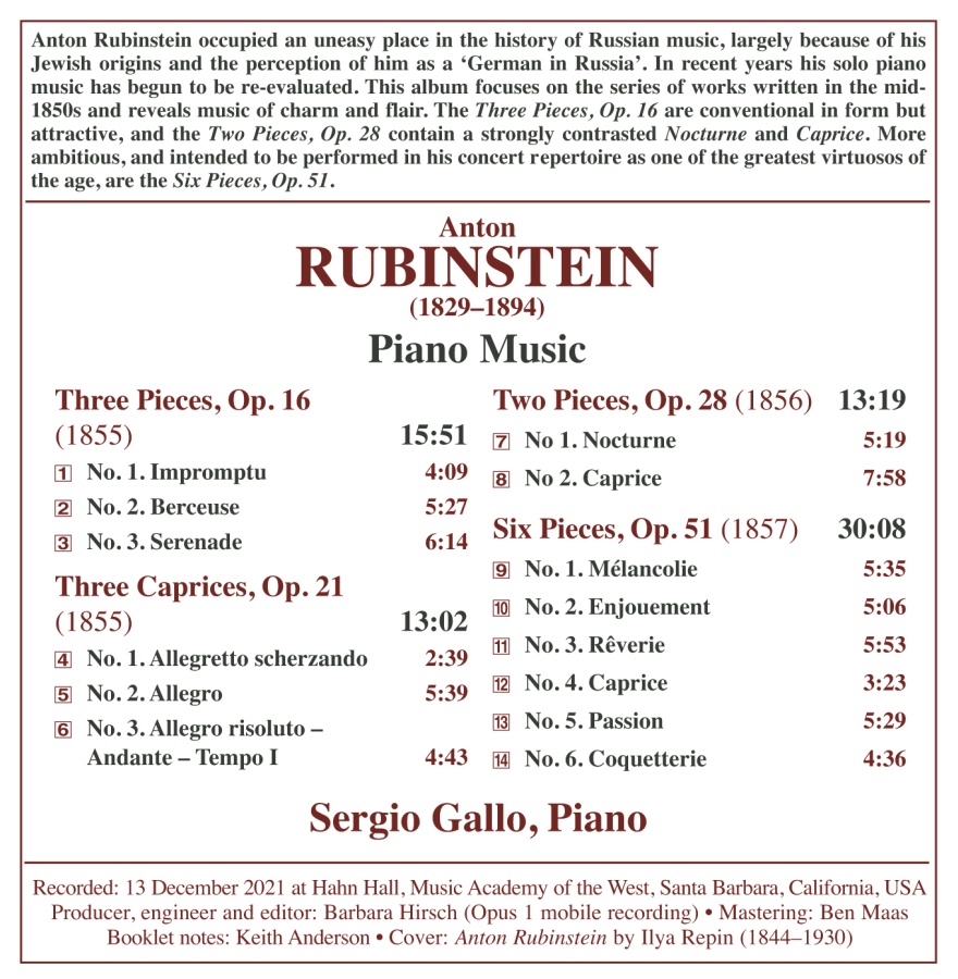 Rubinstein: Piano Music - slide-1