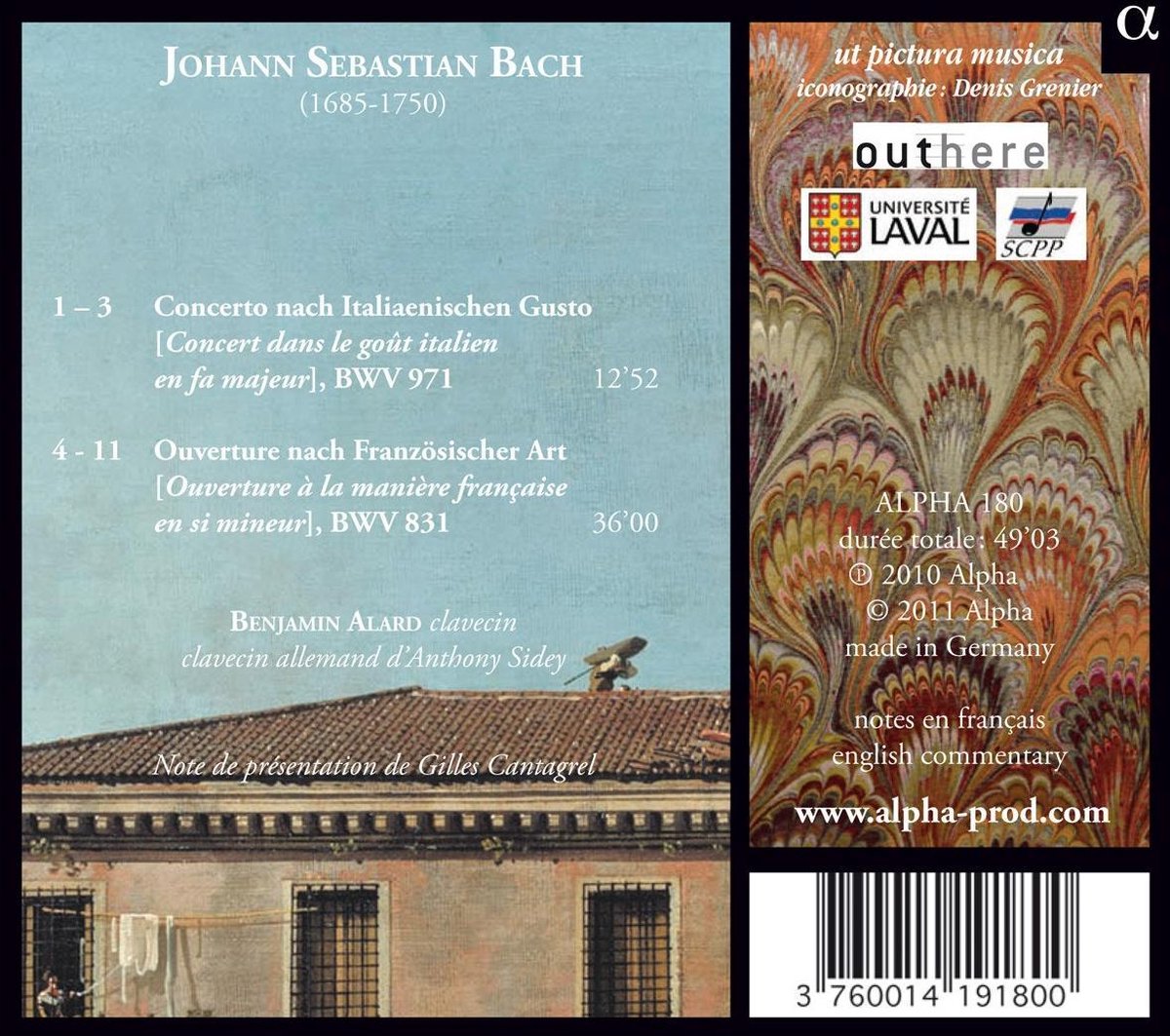 BACH: Clavier Übung II - Concerto nach Italiaenischen Gusto & Ouverture nach Französischer Art - slide-1