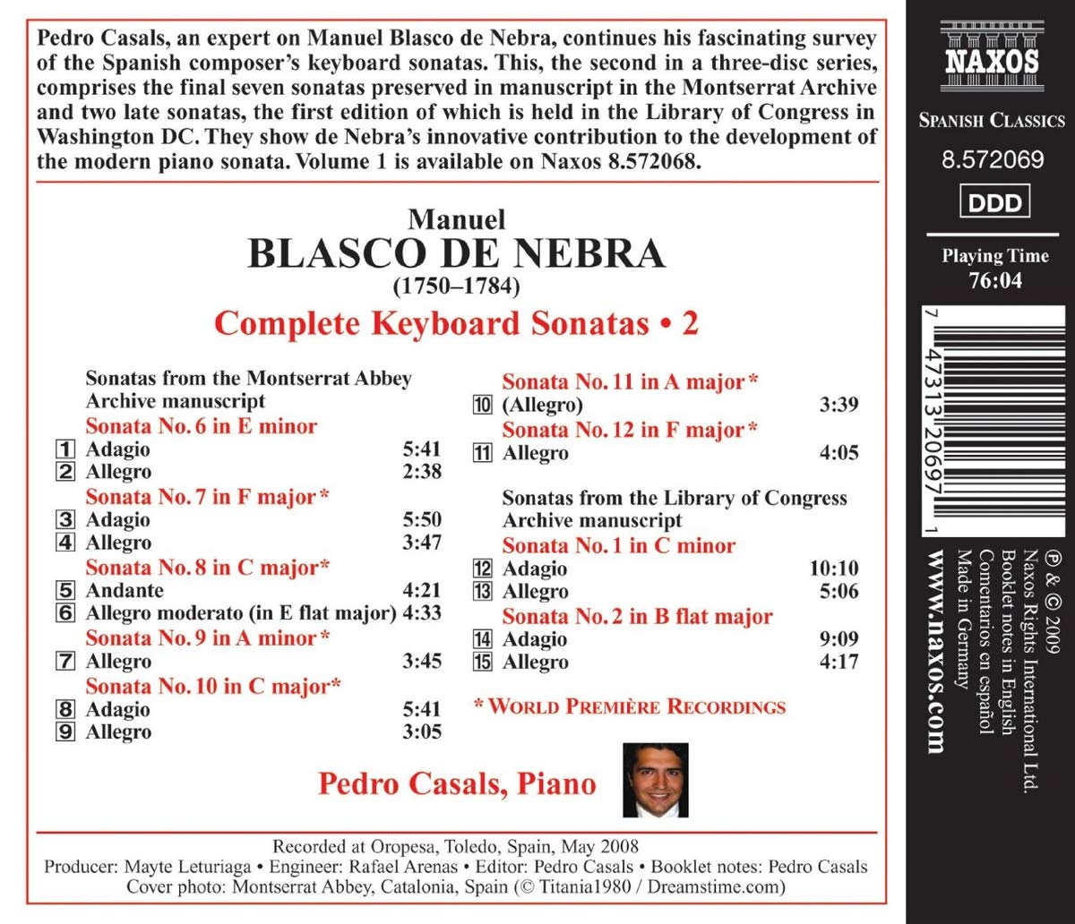 BLASCO DE NEBRA: Keyboard sonatas 2 - slide-1