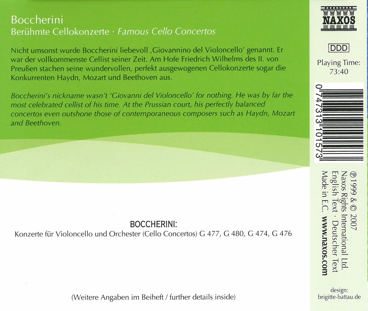 BOCCHERINI: Famous cello concertos - slide-1