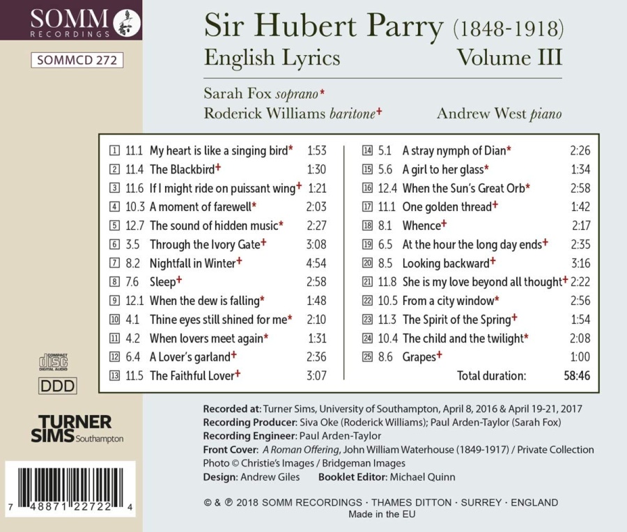 Parry: 12 Sets of English Lyrics Vol. III - slide-1