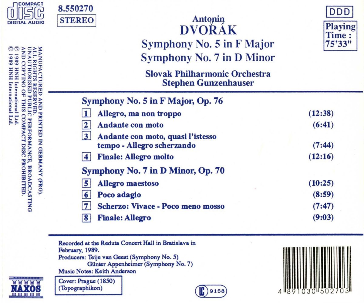 Dvorak: Symphonies no. 5, 7 - slide-1