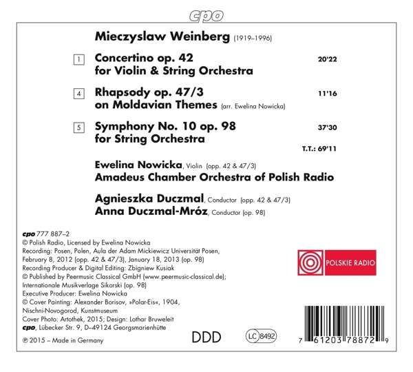 Weinberg: Violin Concertino Symphony No. 10 Rhapsody on Moldavian Themes - slide-1