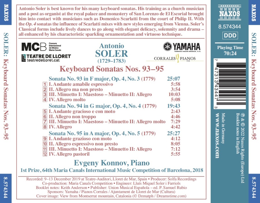 Soler: Keyboard Sonatas Nos. 93–95 - slide-1