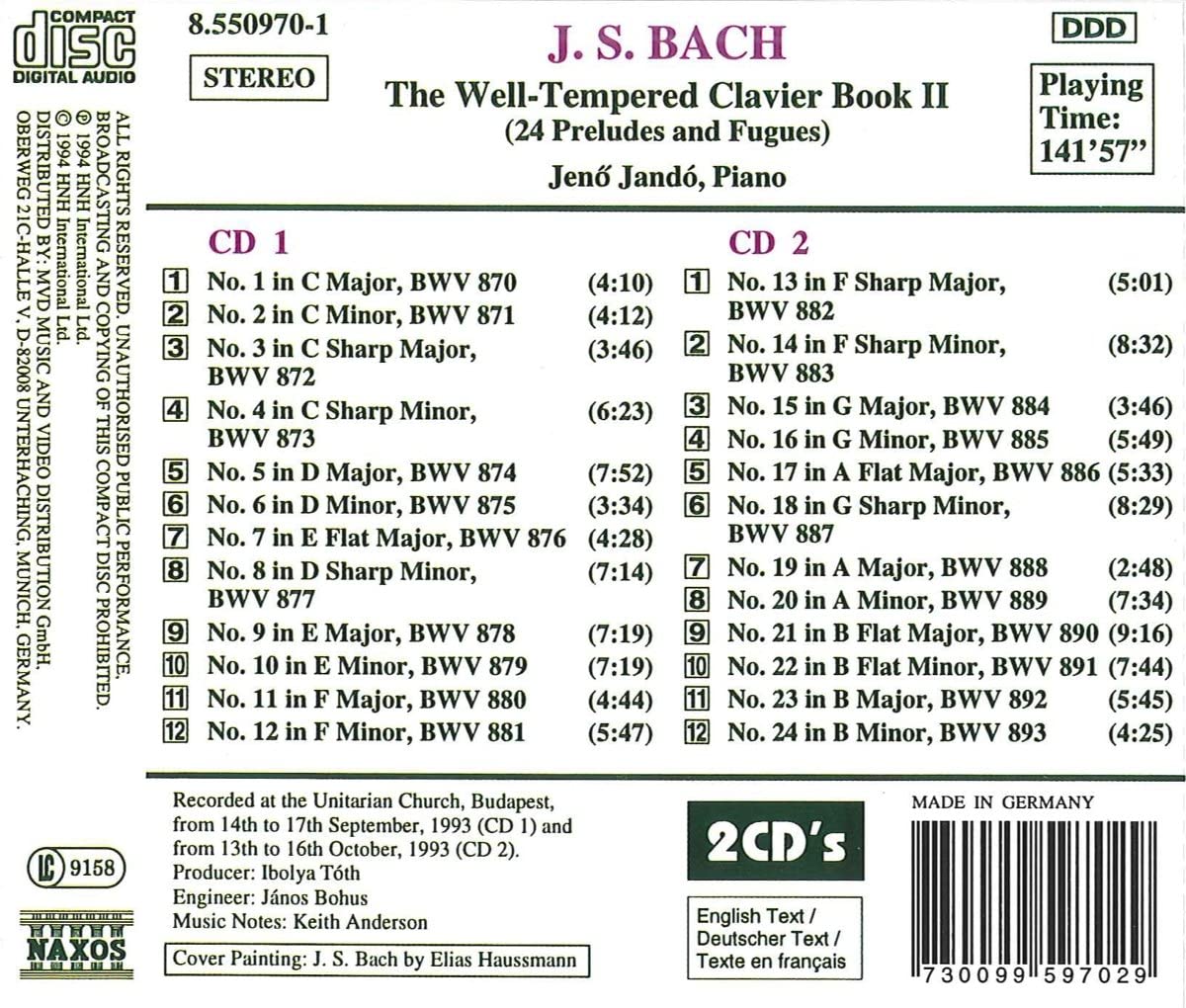 BACH: The Well-Tempered Clavier, Book 2 - slide-1