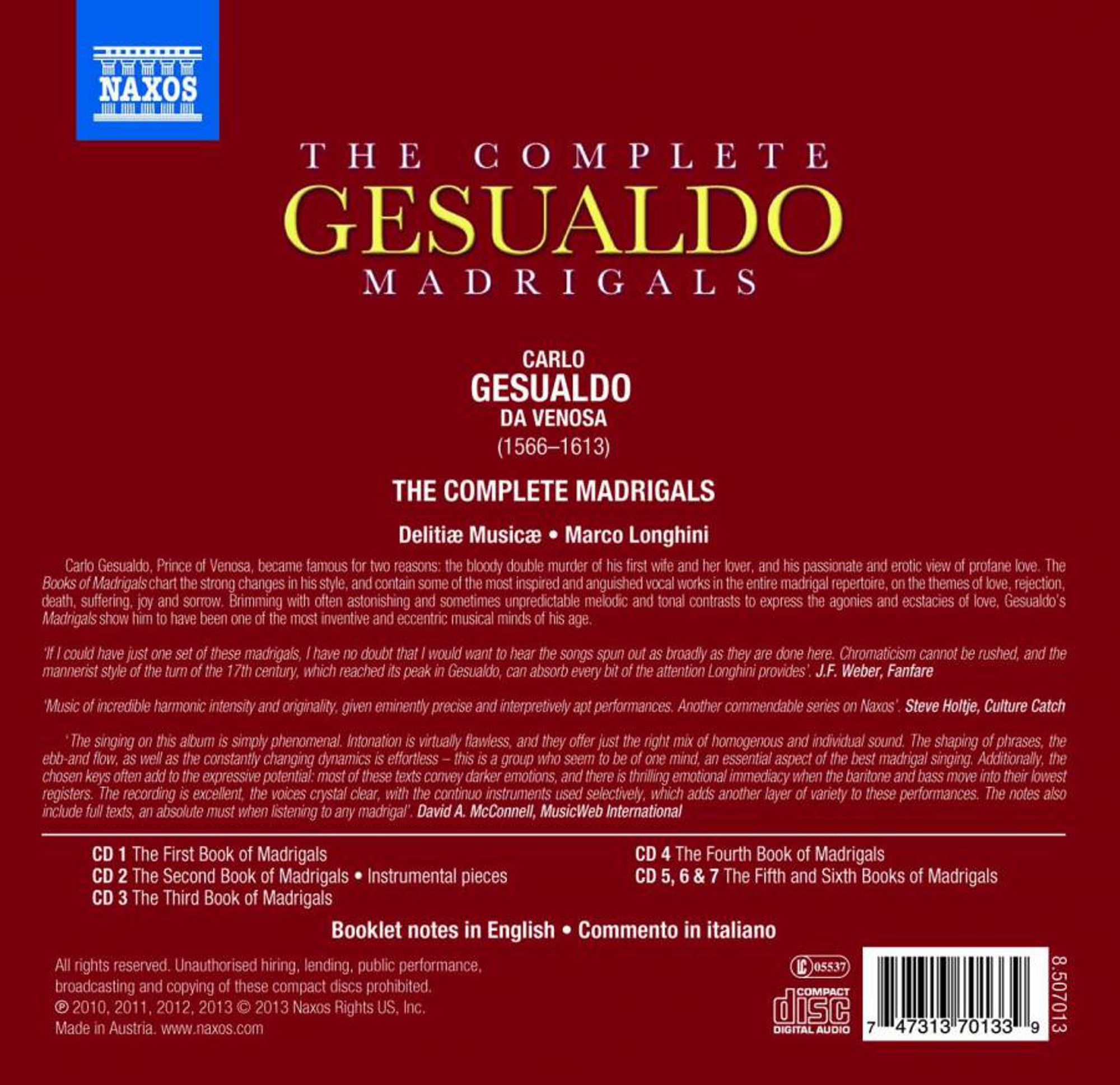 Gesualdo: The Complete Madrigals - slide-1