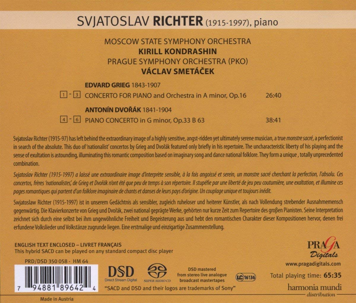 Edvard Grieg & Antonin Dvorak: Piano Concertos - slide-1