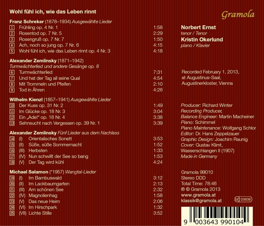 Franz Schreker, Alexander Zemlinsky, Wilhelm Kienzl, Michael Salamon: Lieder - slide-1
