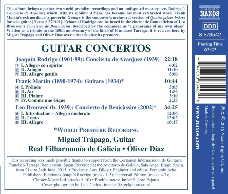 Brouwer: Concierto de Benicàssim; Rodrigo: Concierto de Aranjuez; Martin: Guitare - slide-1