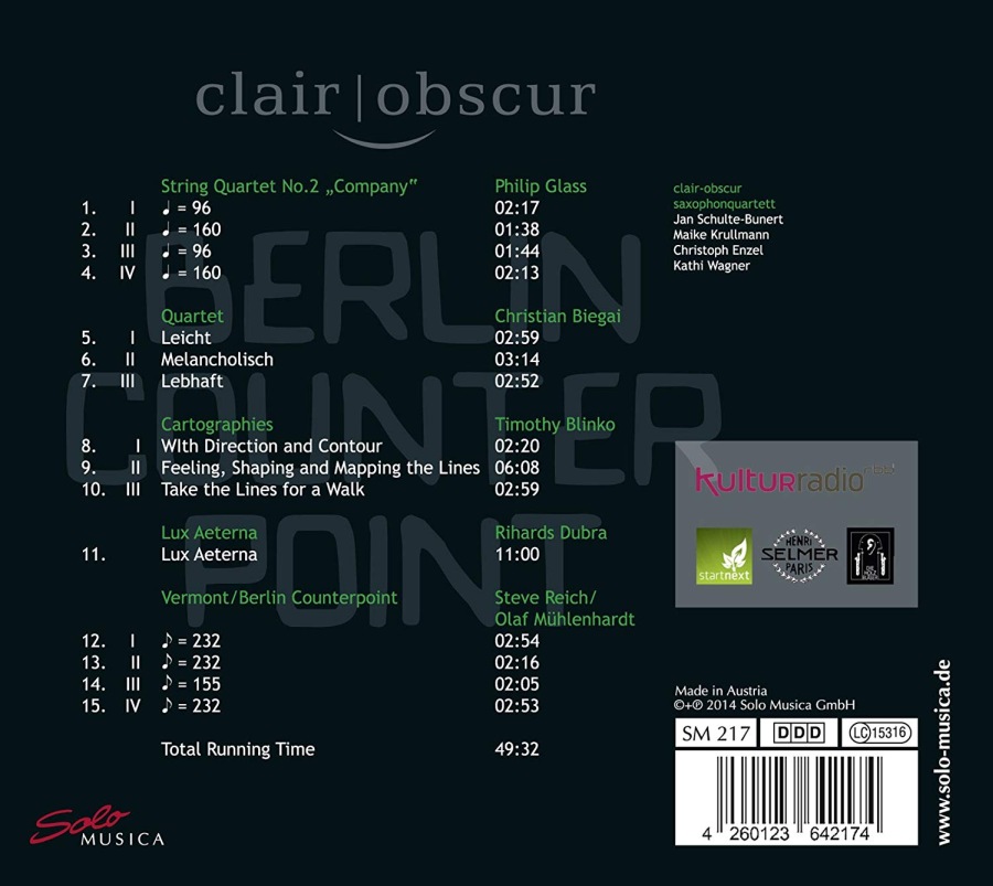 Berlin Counterpoint - Glass; Biegai; Blinko; Dubra; Reich - slide-1