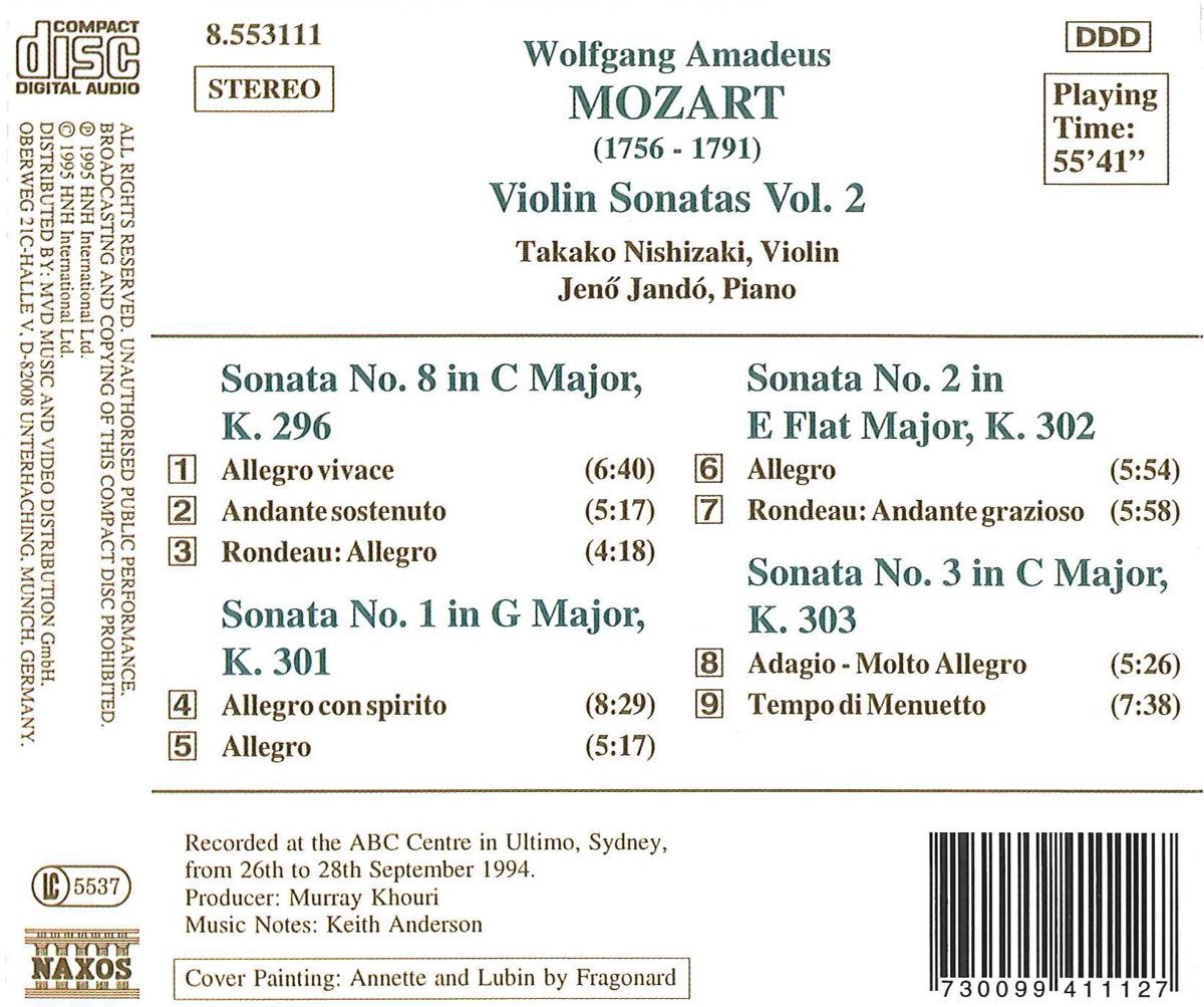 MOZART: Violin Sonatas K31-303, K296 - slide-1