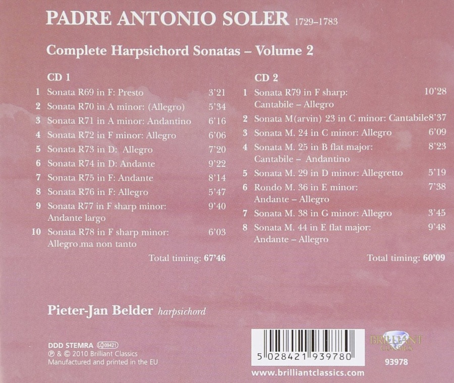 Soler: Complete Sonatas, Vol. 2 (Harpsichord Sonatas) - slide-1