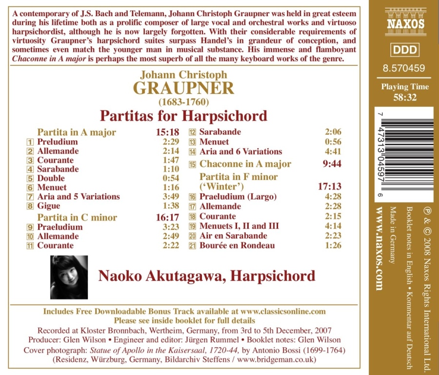 Graupner : Partitas for Harpsichord - slide-1