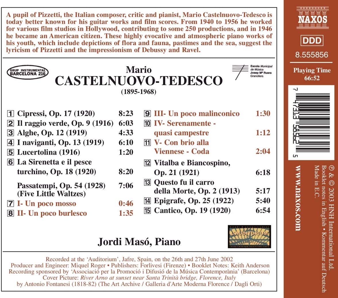 CASTELNUOVO-TEDESCO M.: Piano Music - slide-1