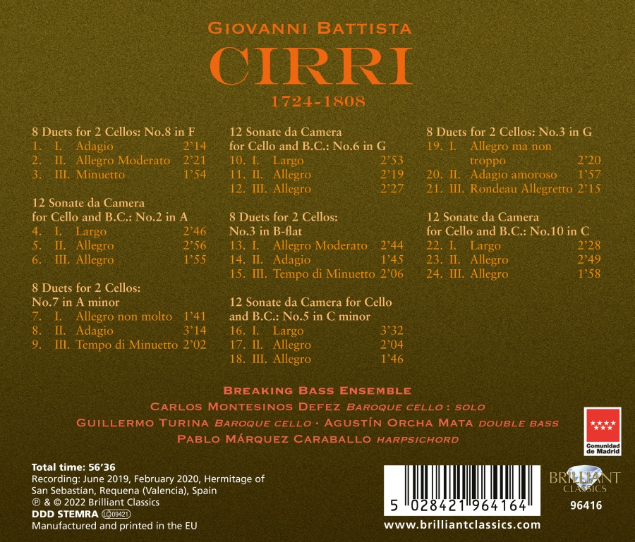 Cirri: Sonatas and Duos for Cello - slide-1