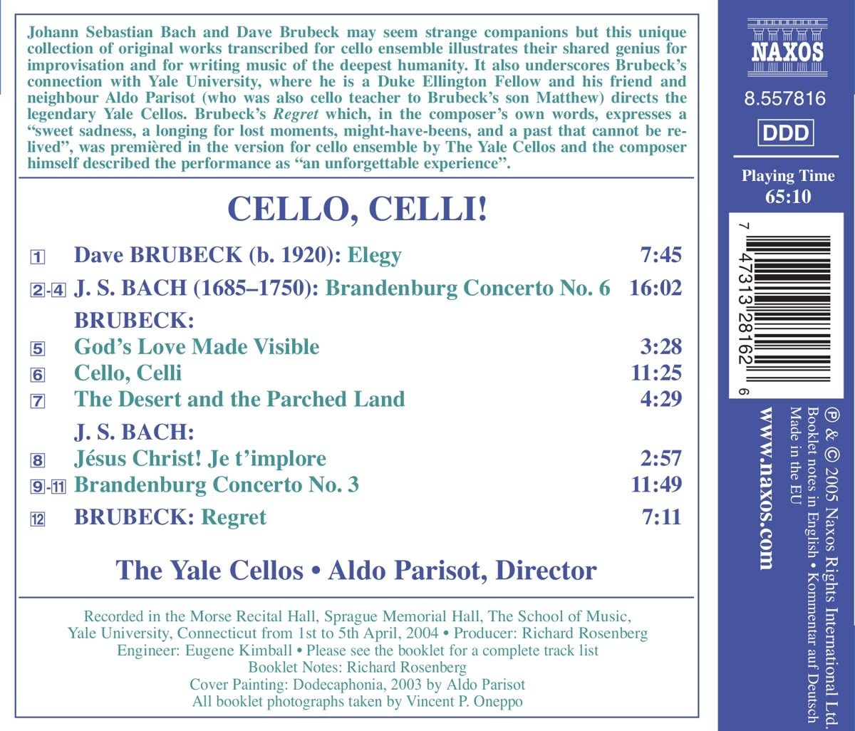 BACH / BRUBECK: Cello, Celli! - slide-1