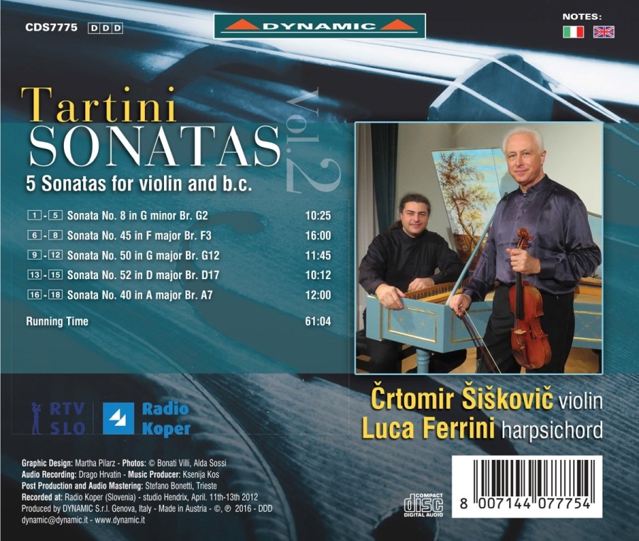 Tartini: 5 Sonatas for violin and b.c. - Vol. 2 - slide-1
