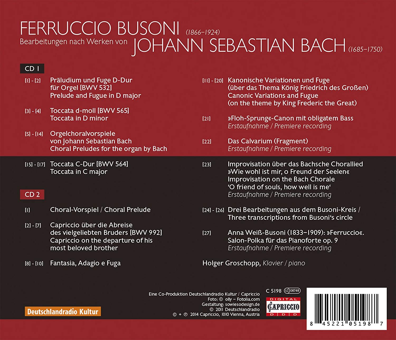 Busoni: Bach Transcriptions - slide-1