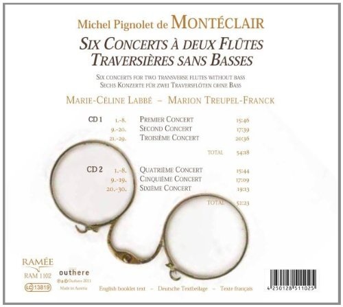Monteclair: Six Concerts a deux Flutes Traversieres sans basses - slide-1