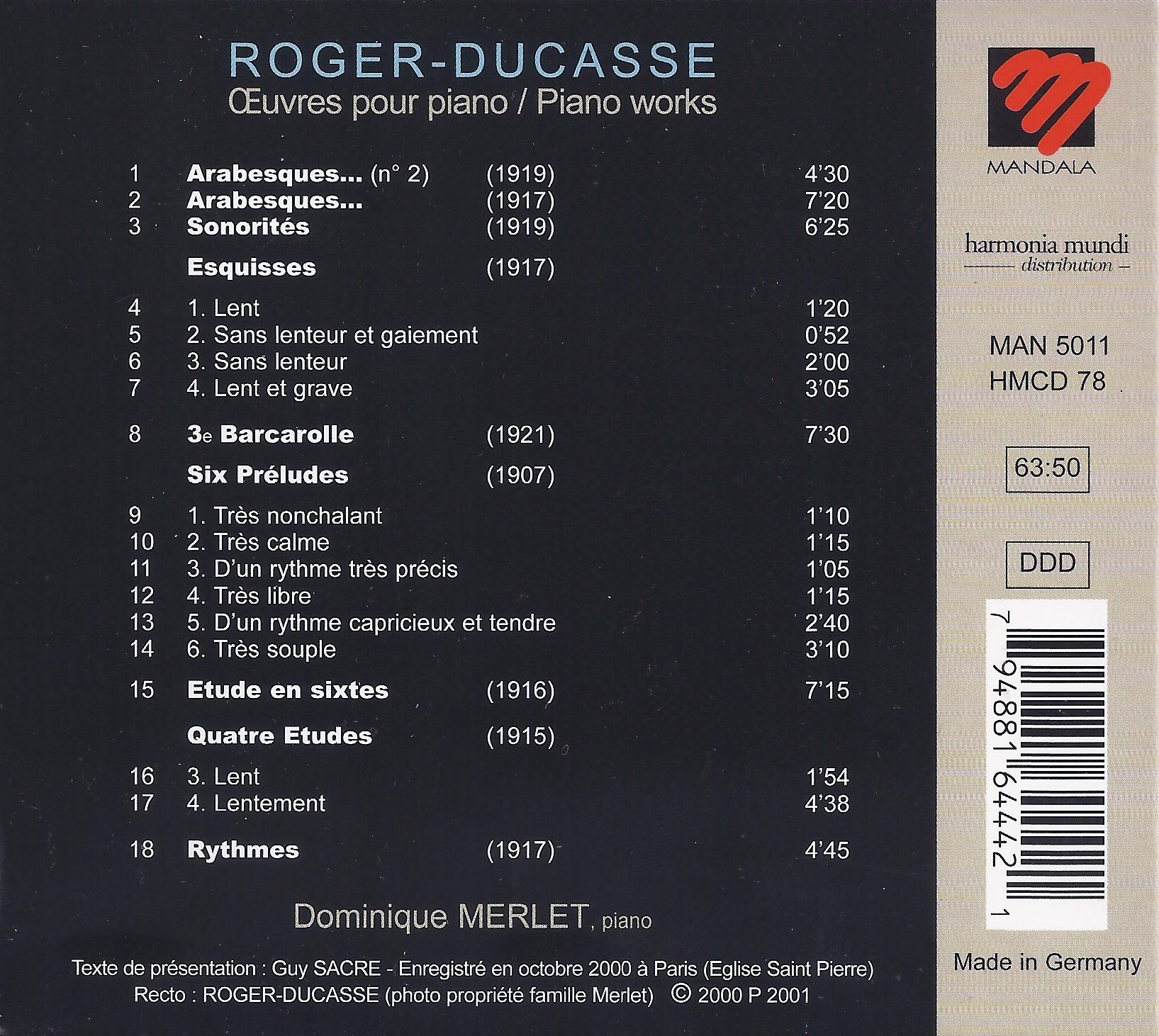 Roger-Ducasse; Oeuvres pour Piano - slide-1