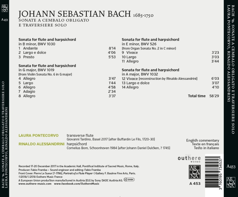 Bach: Sonate a cembalo obligato e traversiere solo - slide-1