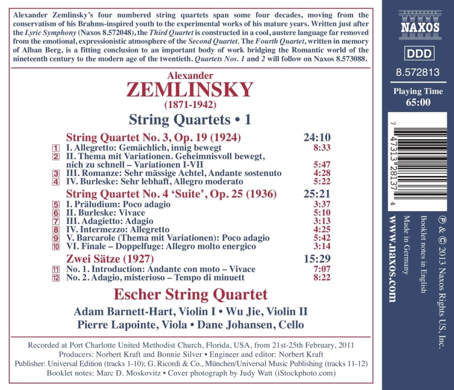 Zemlinsky: String Quartets Vol. 1 - slide-1