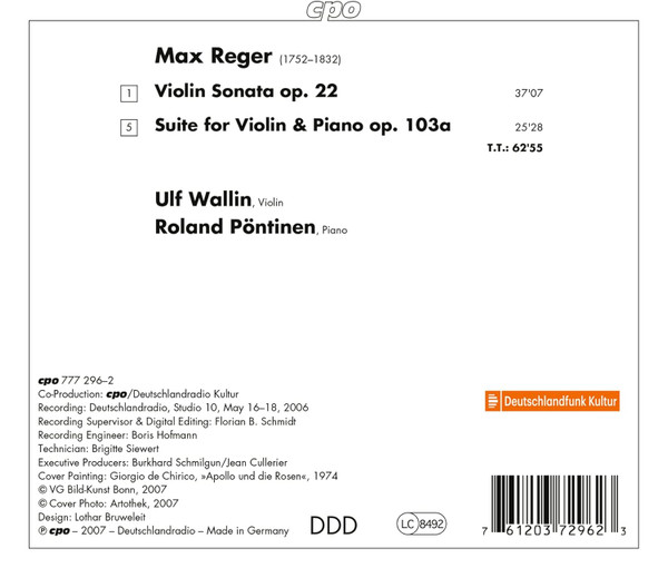 REGER: Works for violin and piano vol. 5 - slide-1