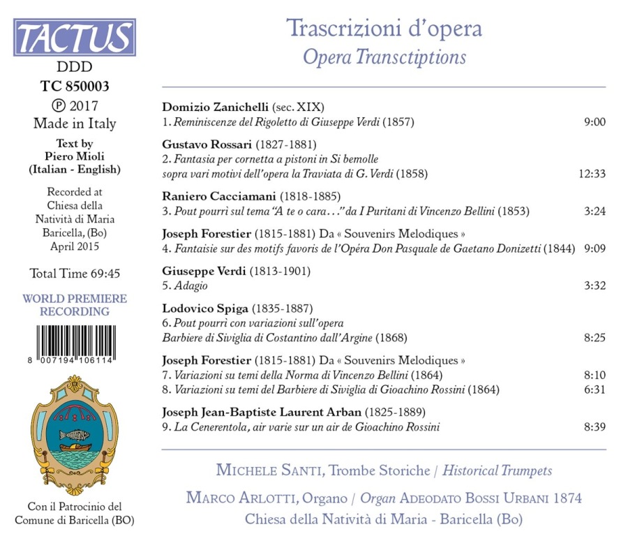 Opera Transcriptions for organ and trumpet - slide-1