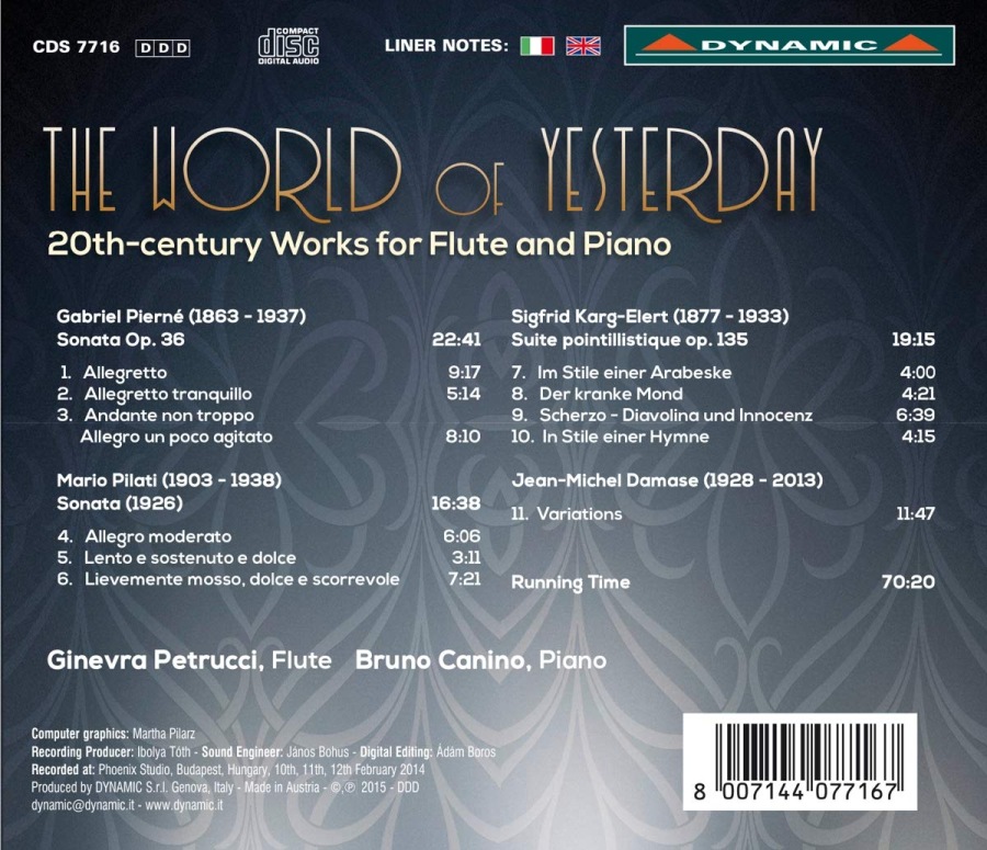 20th Century works for flute & piano - Pierné; Pilati; Karg-Elert; Damase - slide-1