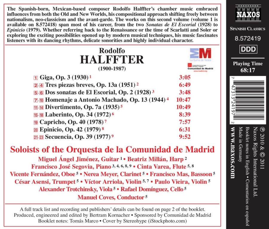 Halffter:  Chamber Music Vol. 2 - slide-1