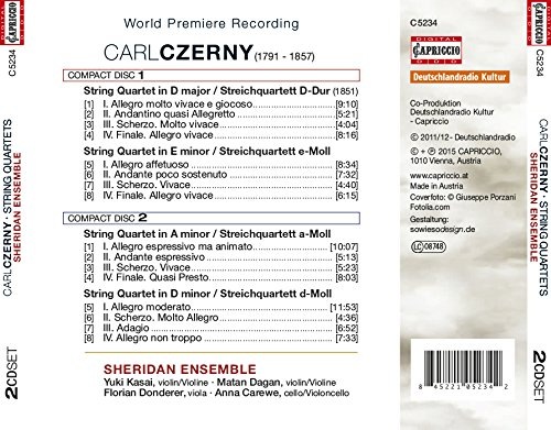 Czerny: String Quartets; World Premiere Recordings - slide-1