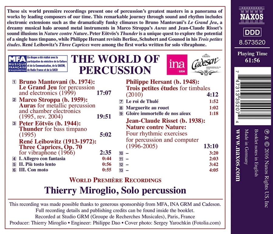 The World of Percussion – Eötvös, Mantovani, Stroppa, Hersant … - slide-1
