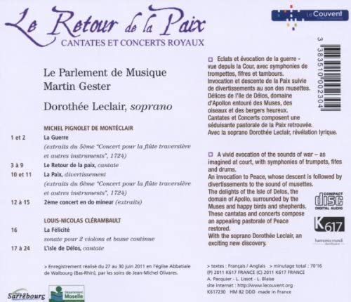 Monteclair - Clérambault: Le Retour de la Paix - Cantates et concerts royaux - slide-1