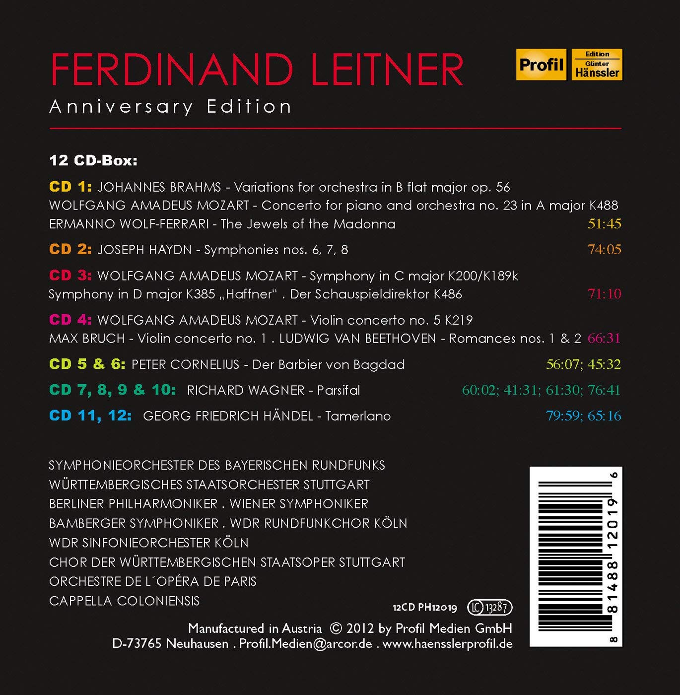 Leitner Ferdinand Anniversary Edition (12 CD) - slide-1