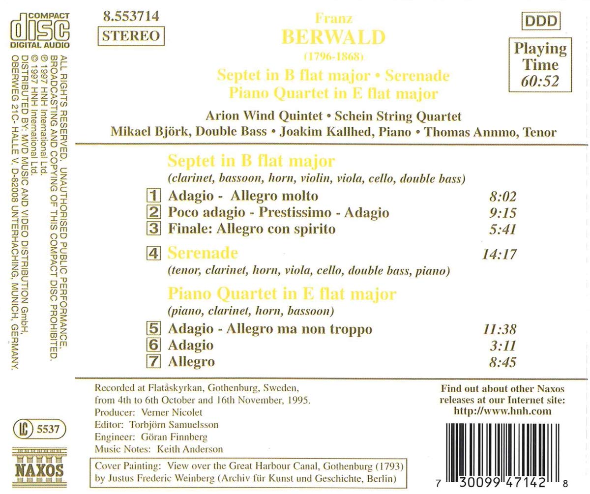 BERWALD: Septet, Serenade, Piano - slide-1