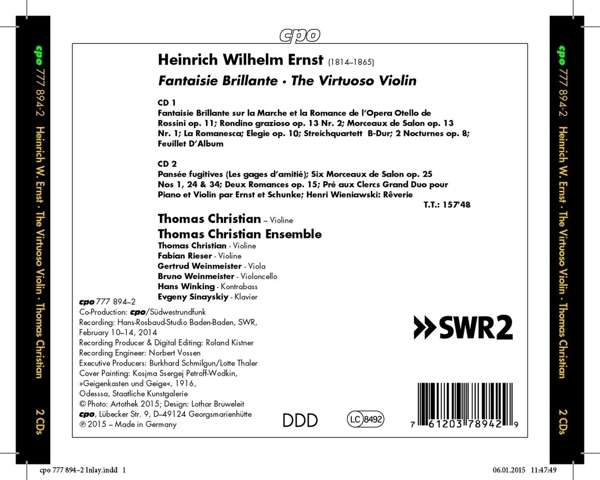 Ernst: Fantaisie Brillante, The Virtuoso Violin - slide-1