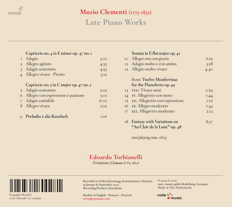 Clementi: Late Piano Works - slide-1