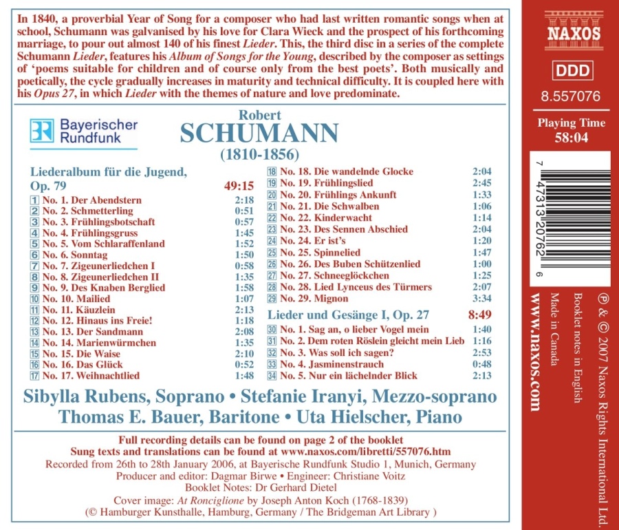 Schumann: - Songs Vol. 3 - slide-1