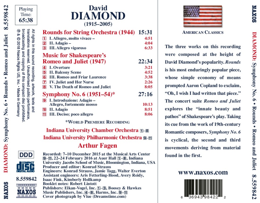Diamond: Symphony No. 6; Rounds for String Orchestra; Romeo and Juliet - slide-1