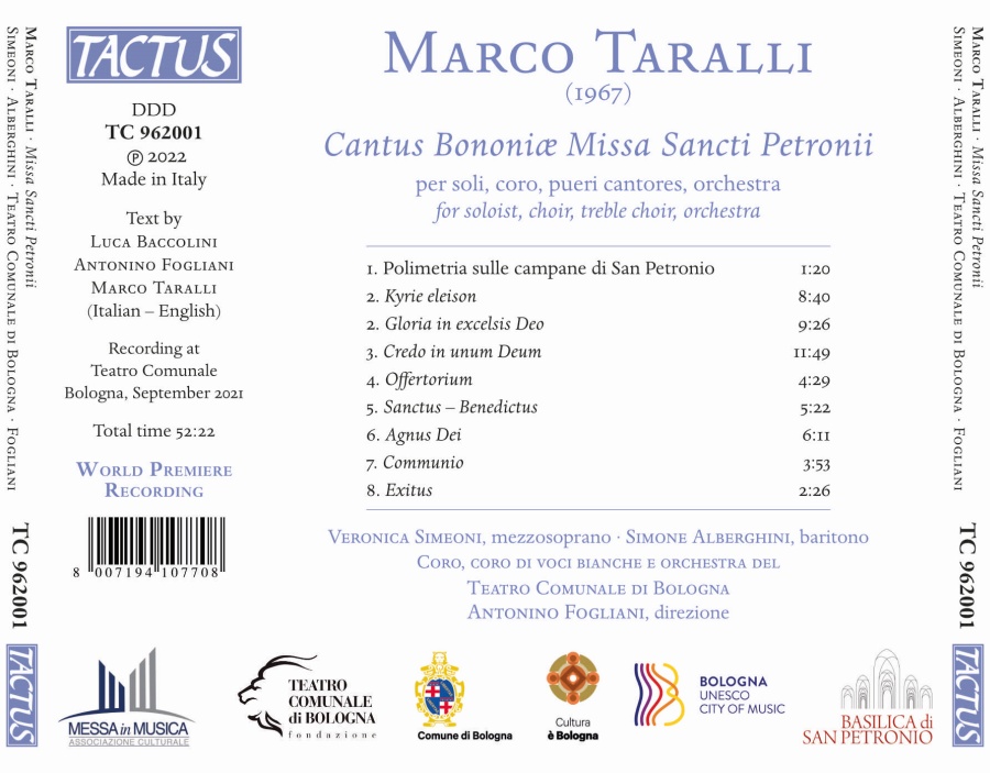 Taralli: Cantus Bononiae Missa Sancti Petronii - slide-1