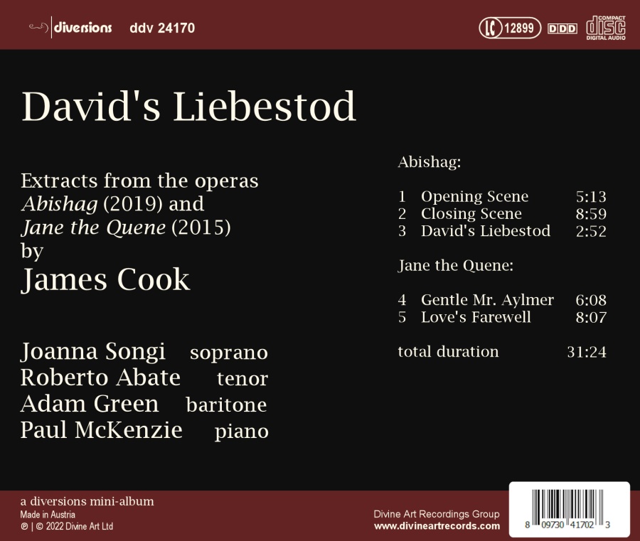 David’s Liebestod – Extract from operas by James Cook - slide-1
