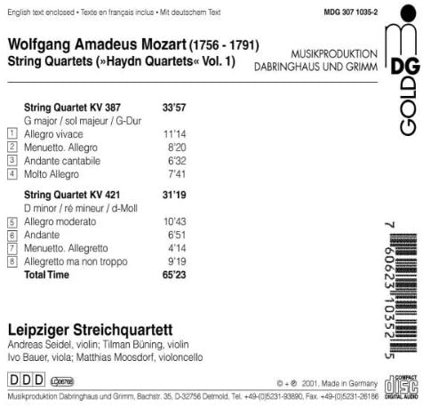 MOZART: String Quartets KV 387 & 421 - slide-1