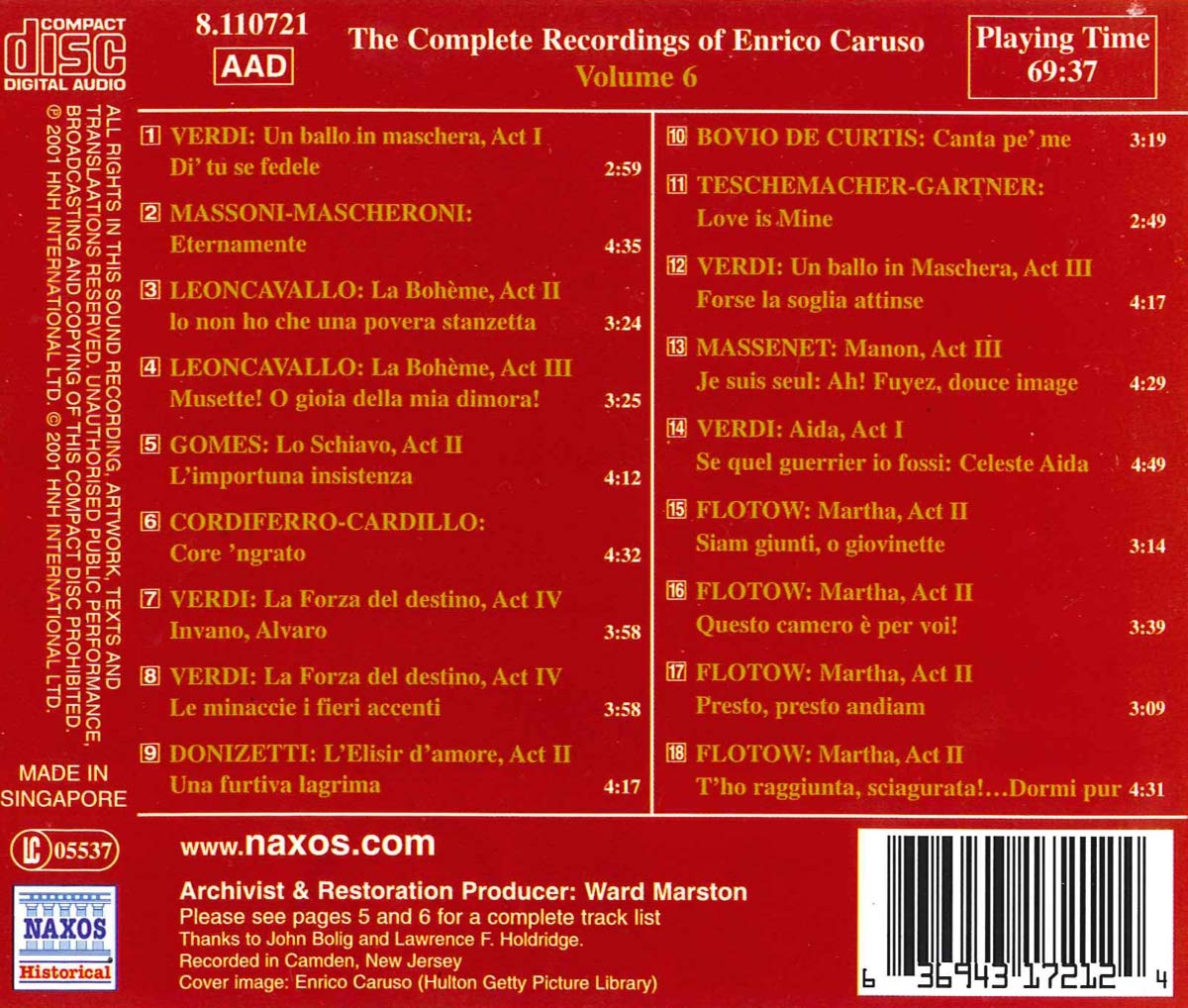 Enrico Caruso:The Complete Recordings Vol.6 - slide-1