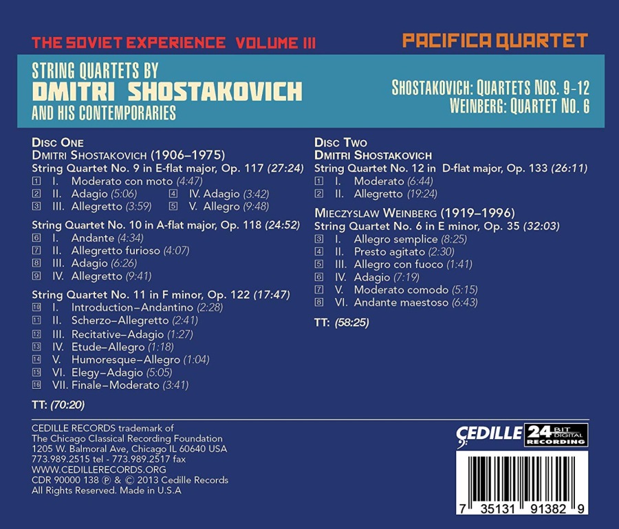 Shostakovich: Quartets Nos. 9-12, Weinberg: Quartet No. 6 - slide-1
