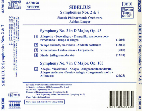 Sibelius: Symphonies 2 & 7 - slide-1
