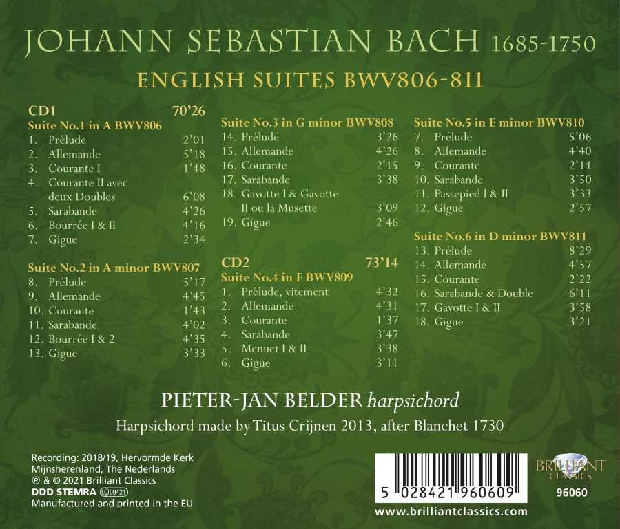 Bach: English Suites BWV 806 - 811 - slide-1