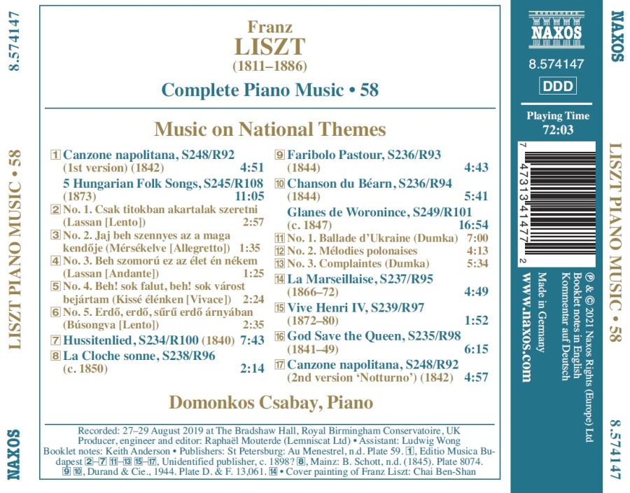Liszt: Complete Piano Music Vol. 58 - slide-1
